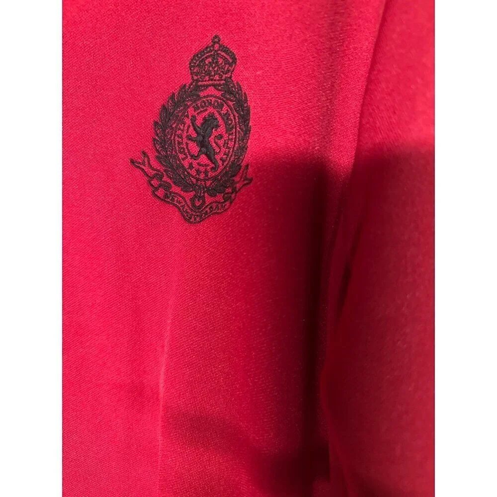 Vintage Express Men’s L Red Zip-Up Hoodie Lion Logo Honor Loyalty Y2K Streetwear